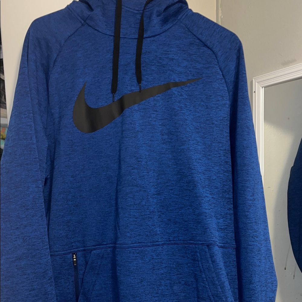 Nike Royal Blue Hoodie with Black Swoosh - Picture 3 of 6